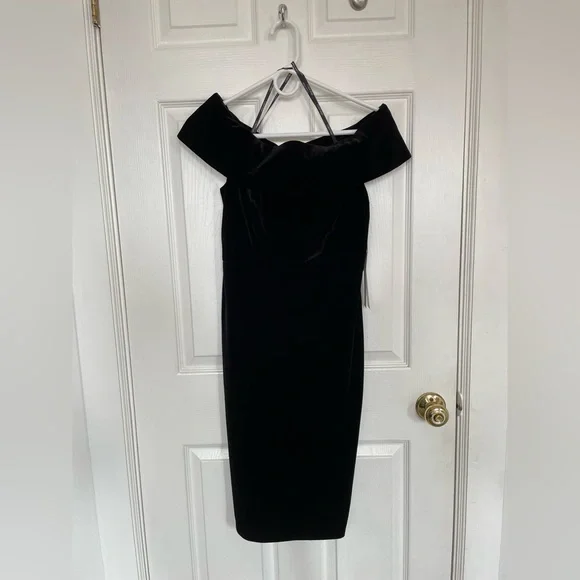 calvin klein black velvet dress Black Pink main image 1